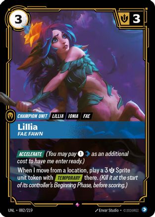 Lillia - Fae Fawn (082/219) - Unleashed Foil - Trinity Hobby