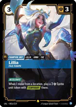 Lillia - Fae Fawn (Alternate Art) (082a/219) - Unleashed Foil - Trinity Hobby