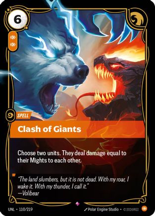 Clash of Giants (110/219) - Unleashed Foil - Trinity Hobby