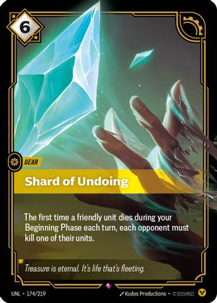 Shard of Undoing (174/219) - Unleashed Foil - Trinity Hobby