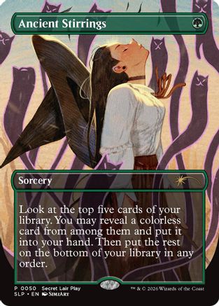 Ancient Stirrings  [Foil]  (SLP-050) - [Secret Lair Showdown] - Trinity Hobby