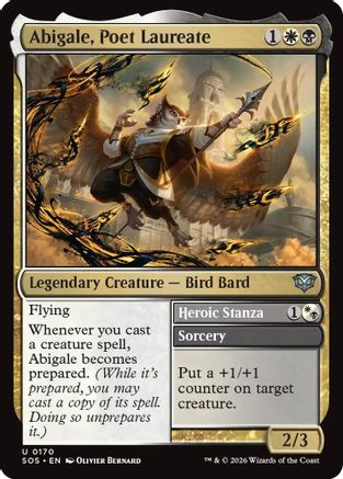 Abigale, Poet Laureate  [Foil]  (SOS-170) - [Secrets of Strixhaven] - Trinity Hobby