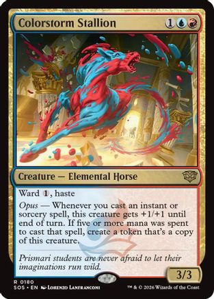 Colorstorm Stallion  [Foil]  (SOS-180) - [Secrets of Strixhaven] - Trinity Hobby
