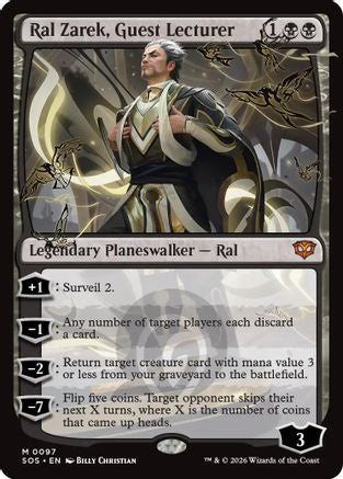 Ral Zarek, Guest Lecturer  [Foil]  (SOS-097) - [Secrets of Strixhaven] - Trinity Hobby