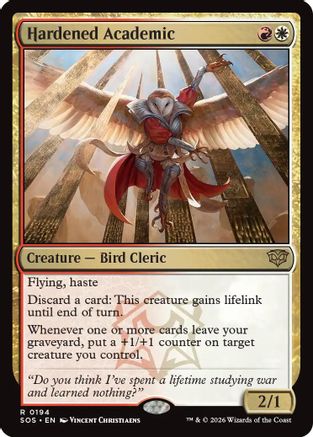 Hardened Academic  (SOS-194) - [Secrets of Strixhaven] - Trinity Hobby