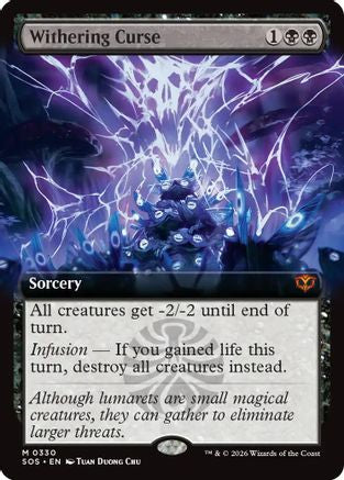Withering Curse (Extended Art)  [Foil]  (SOS-330) - [Secrets of Strixhaven] - Trinity Hobby