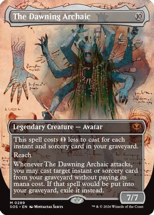 The Dawning Archaic (Borderless)  [Foil]  (SOS-289) - [Secrets of Strixhaven] - Trinity Hobby
