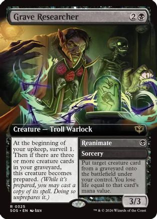 Grave Researcher (Extended Art)  [Foil]  (SOS-085) - [Secrets of Strixhaven] - Trinity Hobby