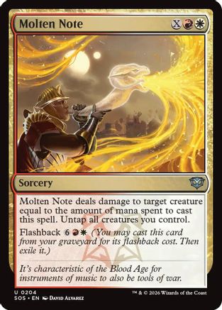 Molten Note  [Foil]  (SOS-204) - [Secrets of Strixhaven] - Trinity Hobby
