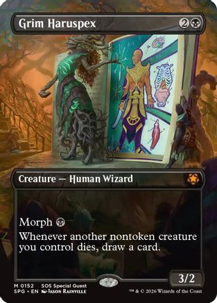 Grim Haruspex (Borderless)  [Foil]  (SPG-152) - [Special Guests] - Trinity Hobby