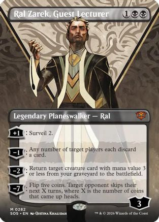 Ral Zarek, Guest Lecturer (Borderless)  (SOS-282) - [Secrets of Strixhaven] - Trinity Hobby