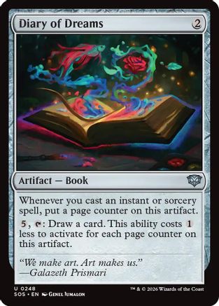 Diary of Dreams  [Foil]  (SOS-248) - [Secrets of Strixhaven] - Trinity Hobby