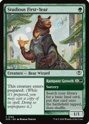 Studious First-Year  [Foil]  (SOS-162) - [Secrets of Strixhaven] - Trinity Hobby