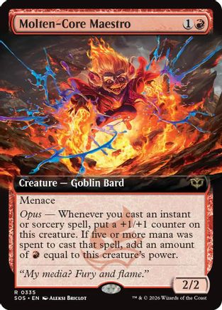 Molten-Core Maestro (Extended Art)  [Foil]  (SOS-335) - [Secrets of Strixhaven] - Trinity Hobby
