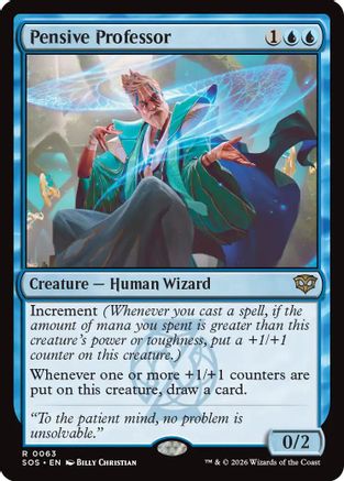 Pensive Professor  [Foil]  (SOS-063) - [Secrets of Strixhaven] - Trinity Hobby