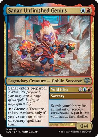 Sanar, Unfinished Genius  [Foil]  (SOS-223) - [Secrets of Strixhaven] - Trinity Hobby