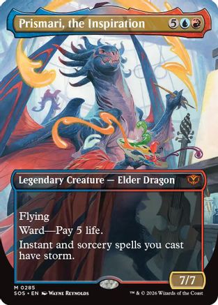 Prismari, the Inspiration (Borderless)  [Foil]  (SOS-285) - [Secrets of Strixhaven] - Trinity Hobby