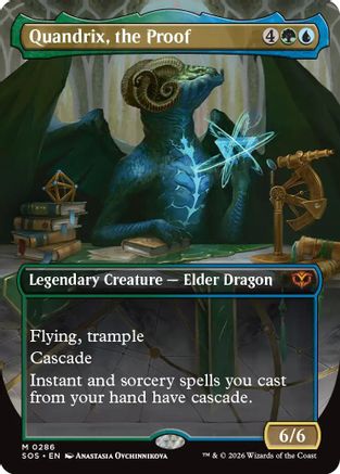 Quandrix, the Proof (Borderless)  (SOS-286) - [Secrets of Strixhaven] - Trinity Hobby