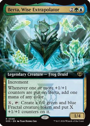 Berta, Wise Extrapolator (Extended Art)  [Foil]  (SOS-346) - [Secrets of Strixhaven] - Trinity Hobby