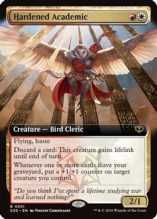 Hardened Academic (Extended Art)  (SOS-351) - [Secrets of Strixhaven] - Trinity Hobby