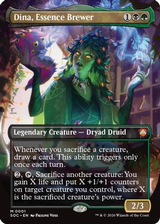 Dina, Essence Brewer (Borderless)  [Foil]  (SOC-001) - [Commander: Secrets of Strixhaven] - Trinity Hobby