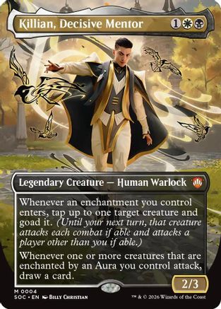 Killian, Decisive Mentor (Borderless)  (SOC-004) - [Commander: Secrets of Strixhaven] - Trinity Hobby