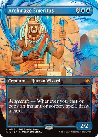 Archmage Emeritus (Borderless)  [Foil]  (SPG-150) - [Special Guests] - Trinity Hobby