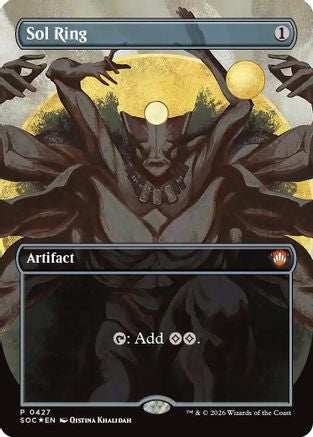 Sol Ring (Borderless)  [Foil]  (SOC-427) - [Commander: Secrets of Strixhaven] - Trinity Hobby
