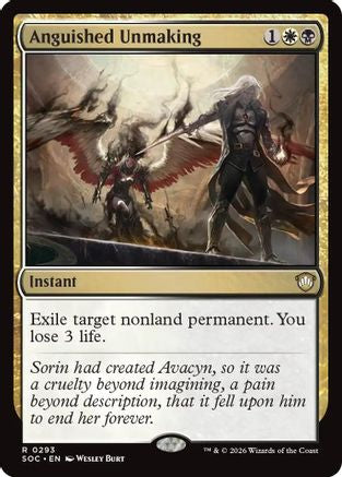 Anguished Unmaking  (SOC-293) - [Commander: Secrets of Strixhaven] - Trinity Hobby