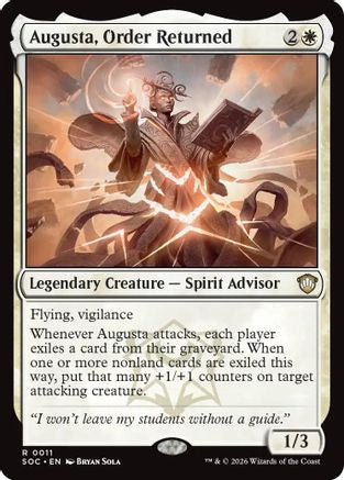 Augusta, Order Returned  (SOC-011) - [Commander: Secrets of Strixhaven] - Trinity Hobby