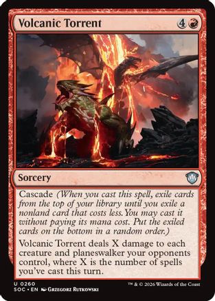 Volcanic Torrent  (SOC-260) - [Commander: Secrets of Strixhaven] - Trinity Hobby