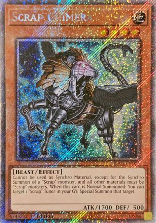 Scrap Chimera (Platinum Secret Rare) [RA05-EN005] - Rarity Collection 5 1st Edition - Platinum Secret Rare - Trinity Hobby