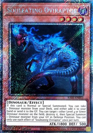 Souleating Oviraptor (Platinum Secret Rare) [RA05-EN011] - Rarity Collection 5 1st Edition - Platinum Secret Rare - Trinity Hobby