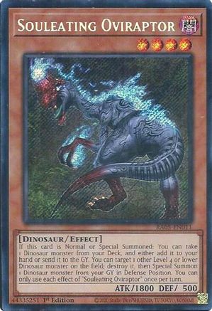 Souleating Oviraptor (Secret Rare) [RA05-EN011] - Rarity Collection 5 1st Edition - Secret Rare - Trinity Hobby