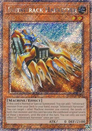 Infinitrack Harvester (Platinum Secret Rare) [RA05-EN014] - Rarity Collection 5 1st Edition - Platinum Secret Rare - Trinity Hobby