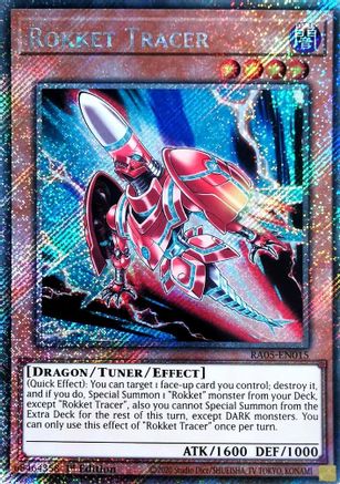 Rokket Tracer (Platinum Secret Rare) [RA05-EN015] - Rarity Collection 5 1st Edition - Platinum Secret Rare - Trinity Hobby