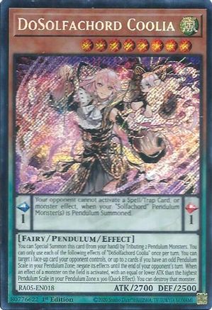 DoSolfachord Coolia (Secret Rare) [RA05-EN018] - Rarity Collection 5 1st Edition - Secret Rare - Trinity Hobby
