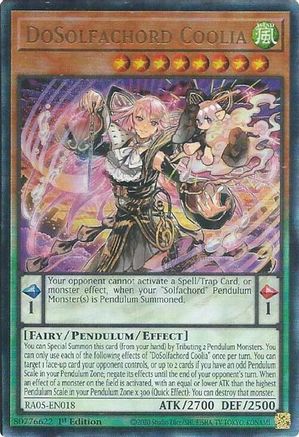 DoSolfachord Coolia (Ultimate Rare) [RA05-EN018] - Rarity Collection 5 1st Edition - Ultimate Rare - Trinity Hobby