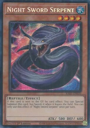 Night Sword Serpent (Secret Rare) [RA05-EN020] - Rarity Collection 5 1st Edition - Secret Rare - Trinity Hobby