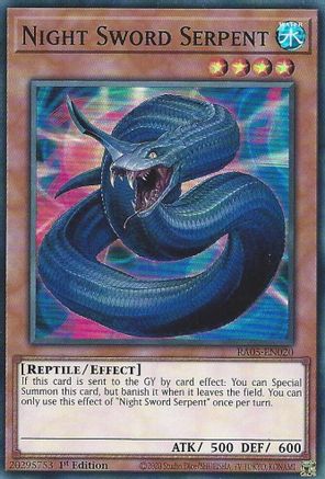 Night Sword Serpent [RA05-EN020] - Rarity Collection 5 1st Edition - Super Rare - Trinity Hobby