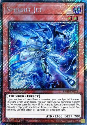 Spright Jet (Platinum Secret Rare) [RA05-EN022] - Rarity Collection 5 1st Edition - Platinum Secret Rare - Trinity Hobby