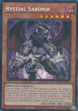 Bystial Saronir (Secret Rare) [RA05-EN023] - Rarity Collection 5 1st Edition - Secret Rare - Trinity Hobby