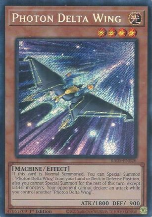 Photon Delta Wing (Secret Rare) [RA05-EN026] - Rarity Collection 5 1st Edition - Secret Rare - Trinity Hobby