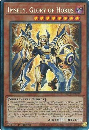 Imsety, Glory of Horus (Collector's Rare) [RA05-EN027] - Rarity Collection 5 1st Edition - Collector's Rare - Trinity Hobby