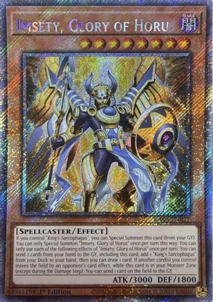 Imsety, Glory of Horus (Platinum Secret Rare) [RA05-EN027] - Rarity Collection 5 1st Edition - Platinum Secret Rare - Trinity Hobby