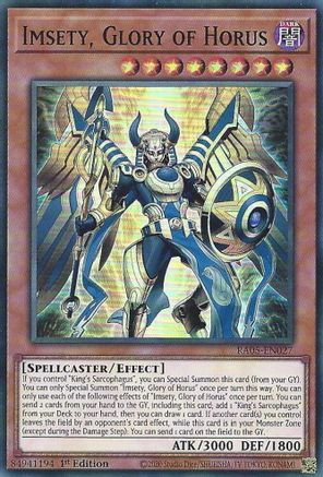 Imsety, Glory of Horus [RA05-EN027] - Rarity Collection 5 1st Edition - Super Rare - Trinity Hobby