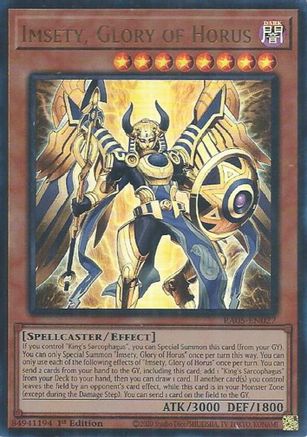Imsety, Glory of Horus (Ultra Rare) [RA05-EN027] - Rarity Collection 5 1st Edition - Ultra Rare - Trinity Hobby