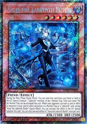 Arias the Labrynth Butler (Platinum Secret Rare) [RA05-EN028] - Rarity Collection 5 1st Edition - Platinum Secret Rare - Trinity Hobby