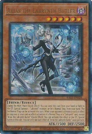 Arias the Labrynth Butler (Ultimate Rare) [RA05-EN028] - Rarity Collection 5 1st Edition - Ultimate Rare - Trinity Hobby