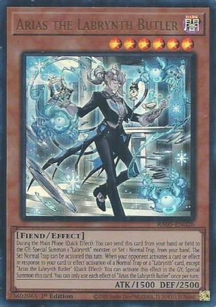 Arias the Labrynth Butler (Ultra Rare) [RA05-EN028] - Rarity Collection 5 1st Edition - Ultra Rare - Trinity Hobby